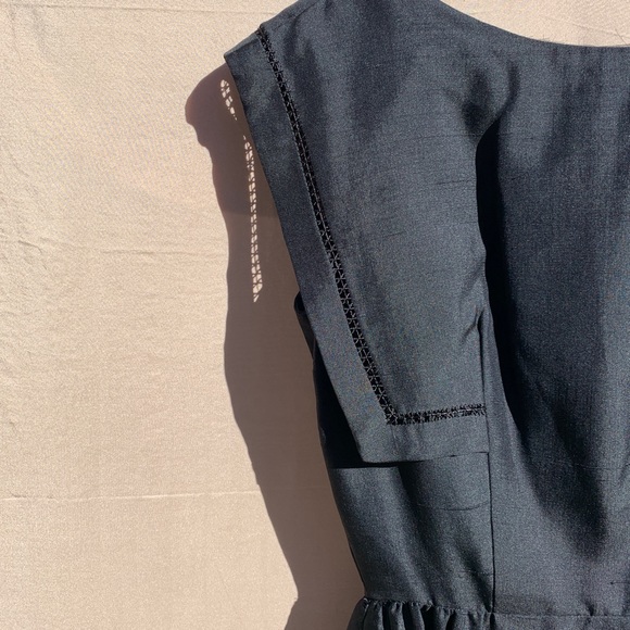 Stunning Vintage Silk Little Black Dress - Picture 3 of 7